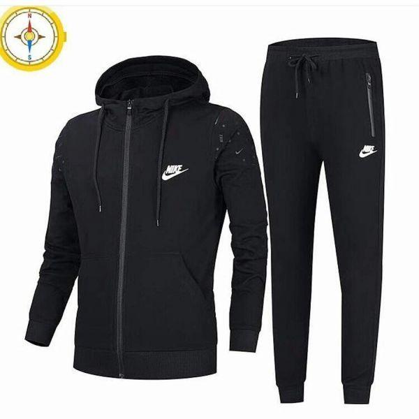 Nike Hoodie Black Tracksuits - Obeezi