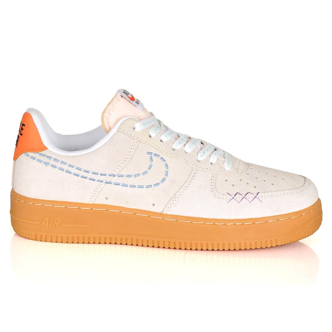 NK 1 Low N7 LV8 Utility Suede Patterned Sneakers - Cream Colored - Obeezi.com