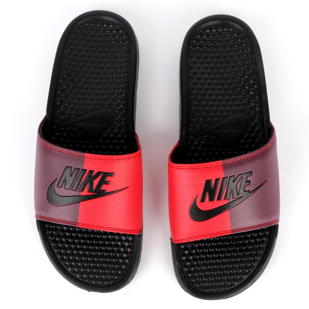 NK Benasi JDI Purple and Red Design Men's Slide - Obeezi.com