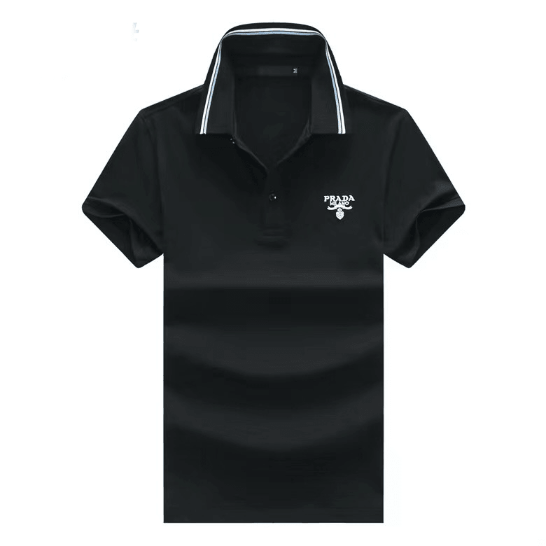 PRA Milano Created Logo Signature Designed Polo- Black - Obeezi.com