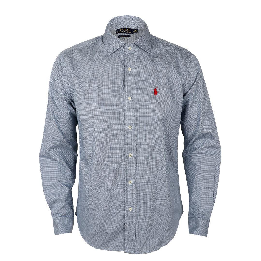 PRL Blue Custom Longsleeve Shirt with Small Pony - Obeezi
