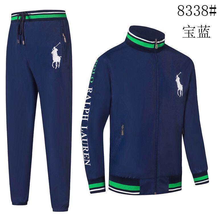 Prl Crested Hand Embellished Logo Navy Blue Tracksuit - Obeezi