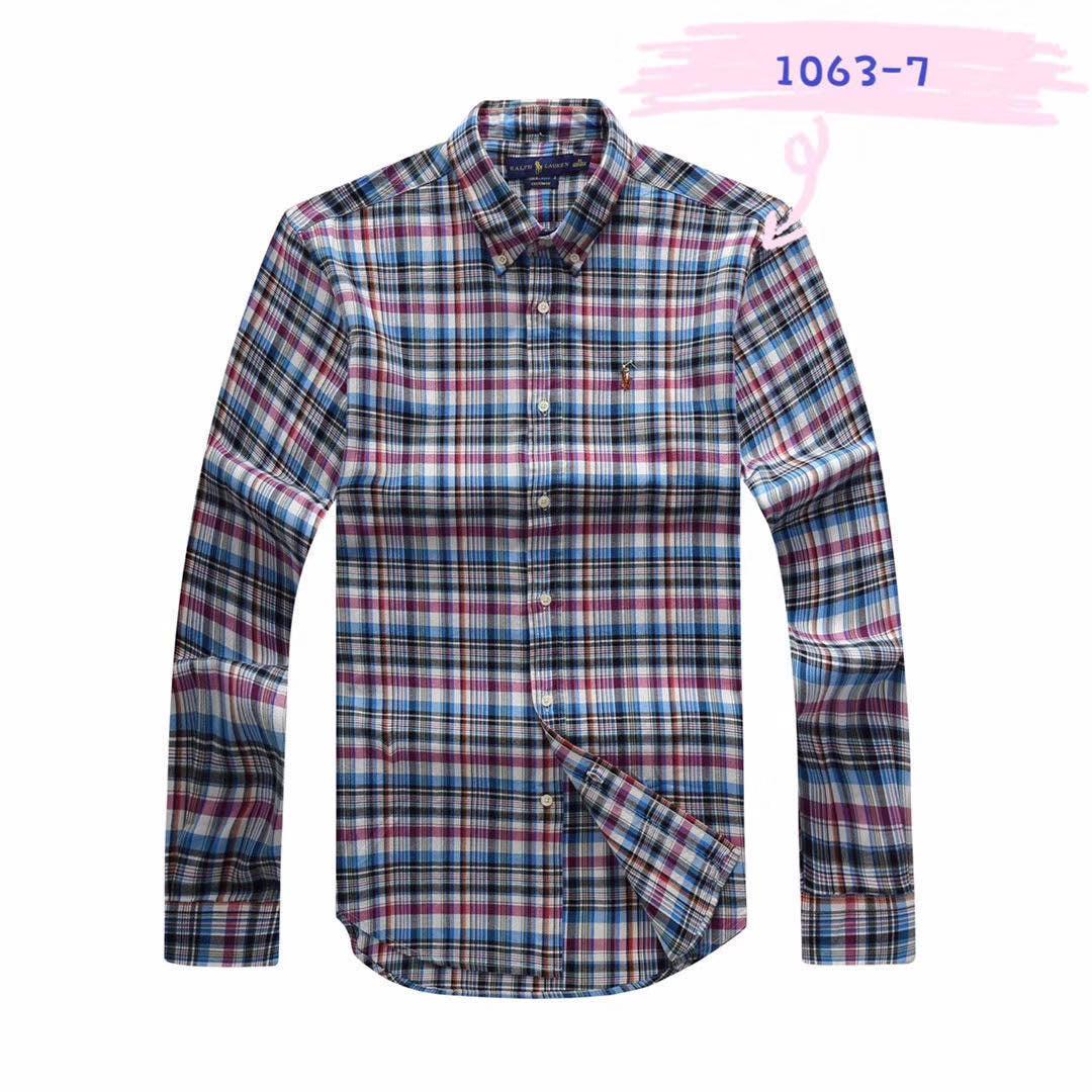 PRL Men's Multi-Color Checkered Button-Down Long Sleeve Shirt - Obeezi