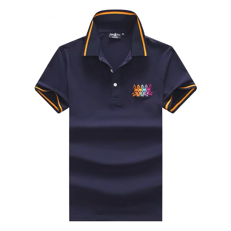 Psy Multi Bunny Collar Essential Regular Fit Polo- Navy Blue - Obeezi.com