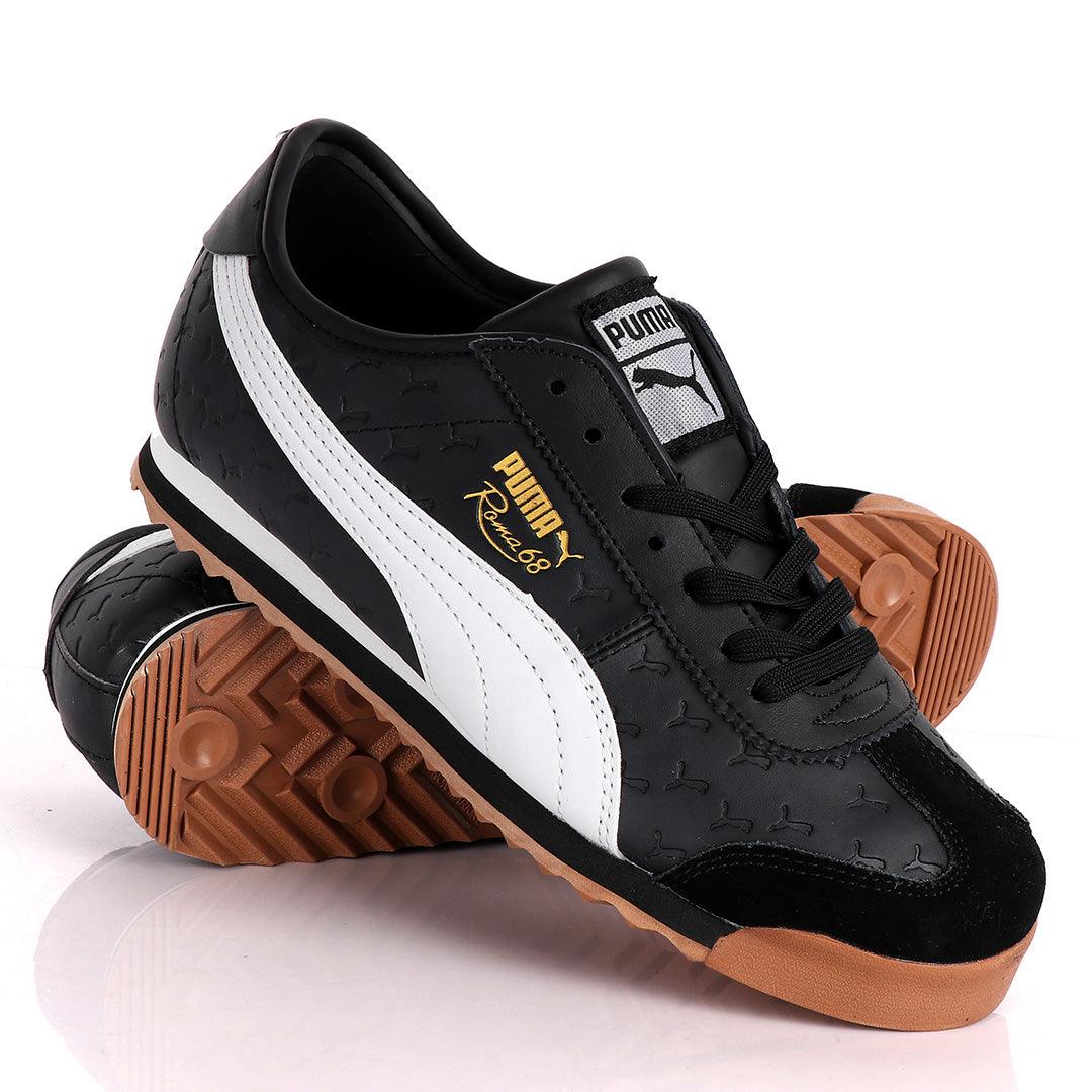Puma Roma 68 Created Horse Logo Sneaker-Black - Obeezi