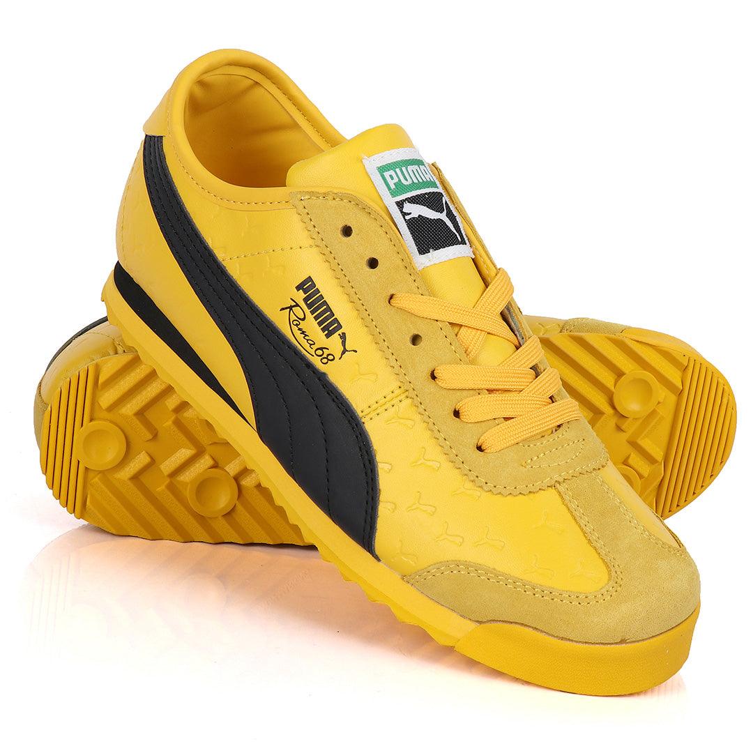 Puma Roma 68 Created Horse Logo Sneaker-Yellow - Obeezi