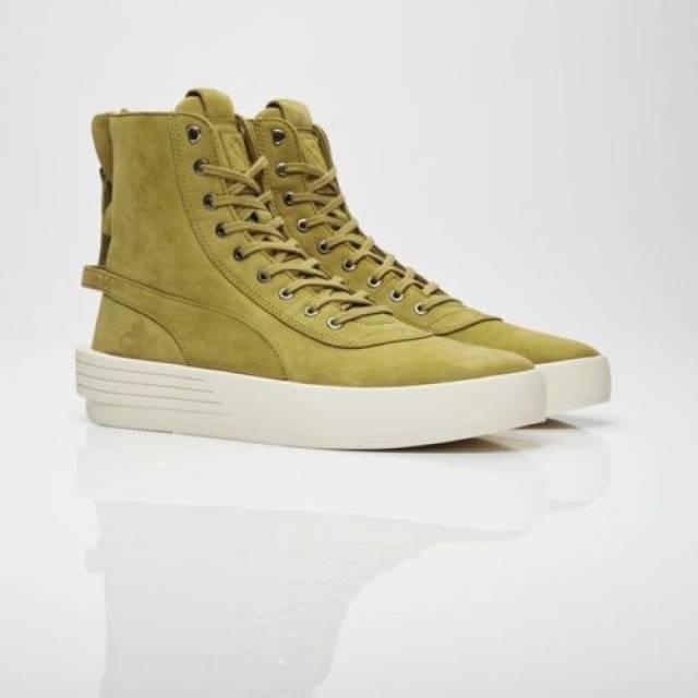 Puma XO Parallel Leather Boot Sneaker Olive Green - Obeezi