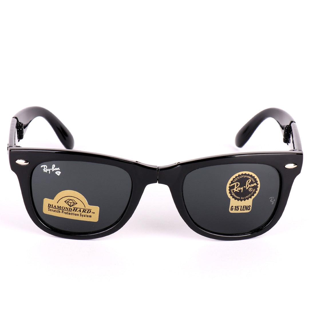 Ray-Ban 4105 Foldable Wayfarer All Black Sunglasses - Obeezi.com