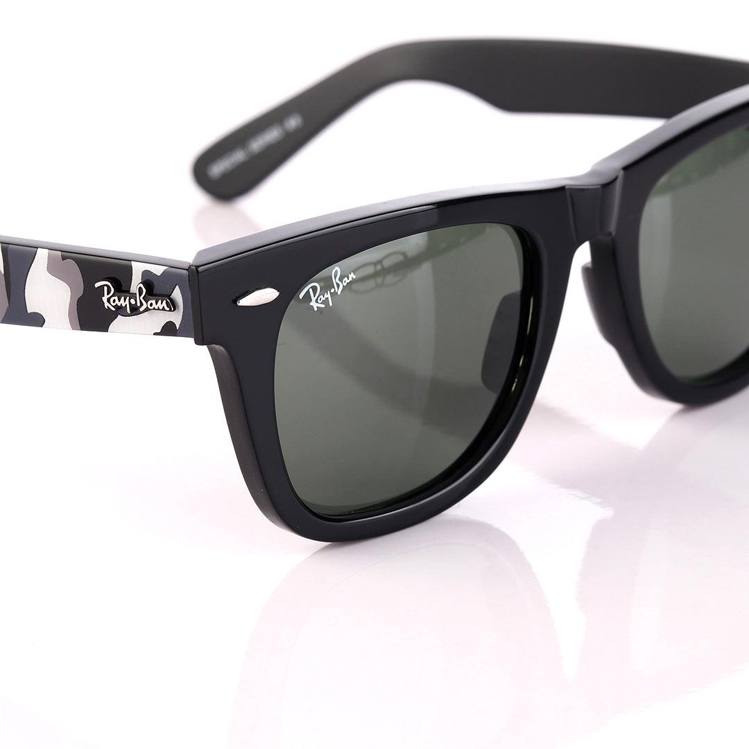 Ray-Ban Wayfarer Dark Lens with Camo Frame Sunglasses - Obeezi.com