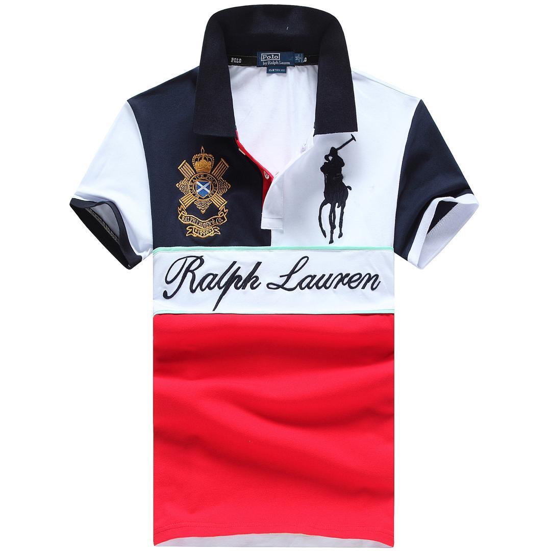RL Custom Fit Black Watch Polo Team 1996 White/Red Polo - Obeezi