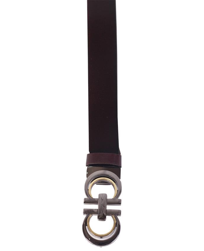 Salvatore Ferragamo Leather belt - D Brown - Obeezi.com
