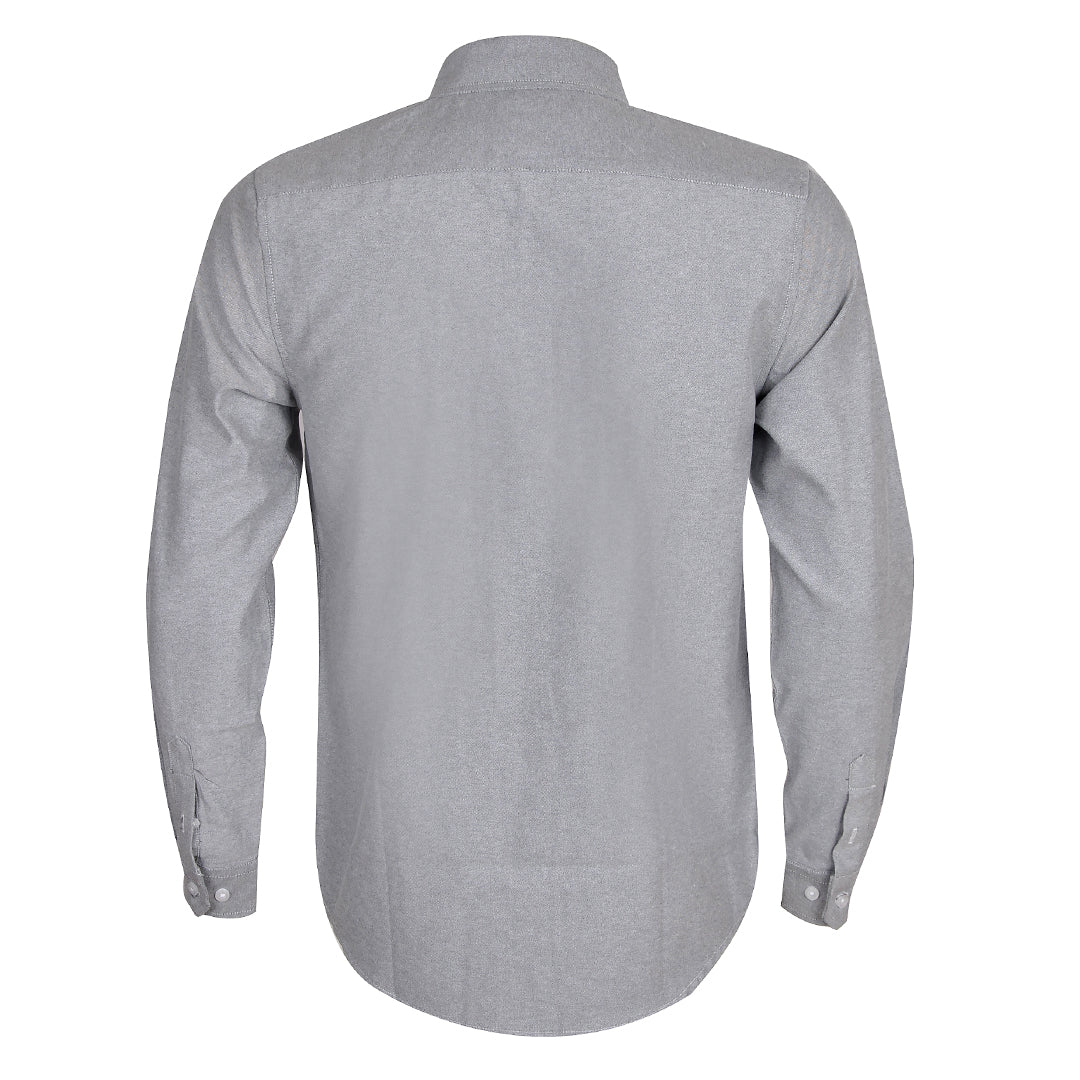 Side Logo Button Down Shirt - Grey - Obeezi.com