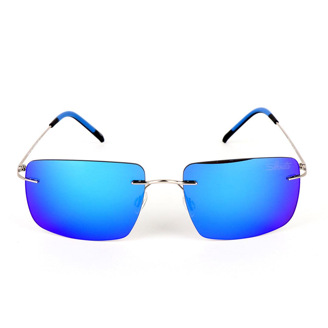 Silhouette Rimless Reflector Blue Ultralight Sunglasses - Obeezi.com
