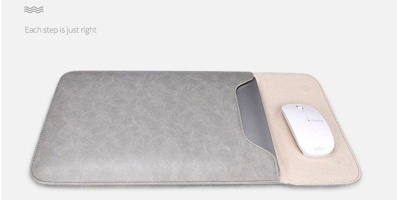 Sleek 2 In 1 Men's Slim Laptop Sleeve- Ash - Obeezi.com