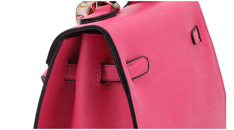 Stunning Padlock Birkin Inspired With Scarf - Green - Obeezi.com