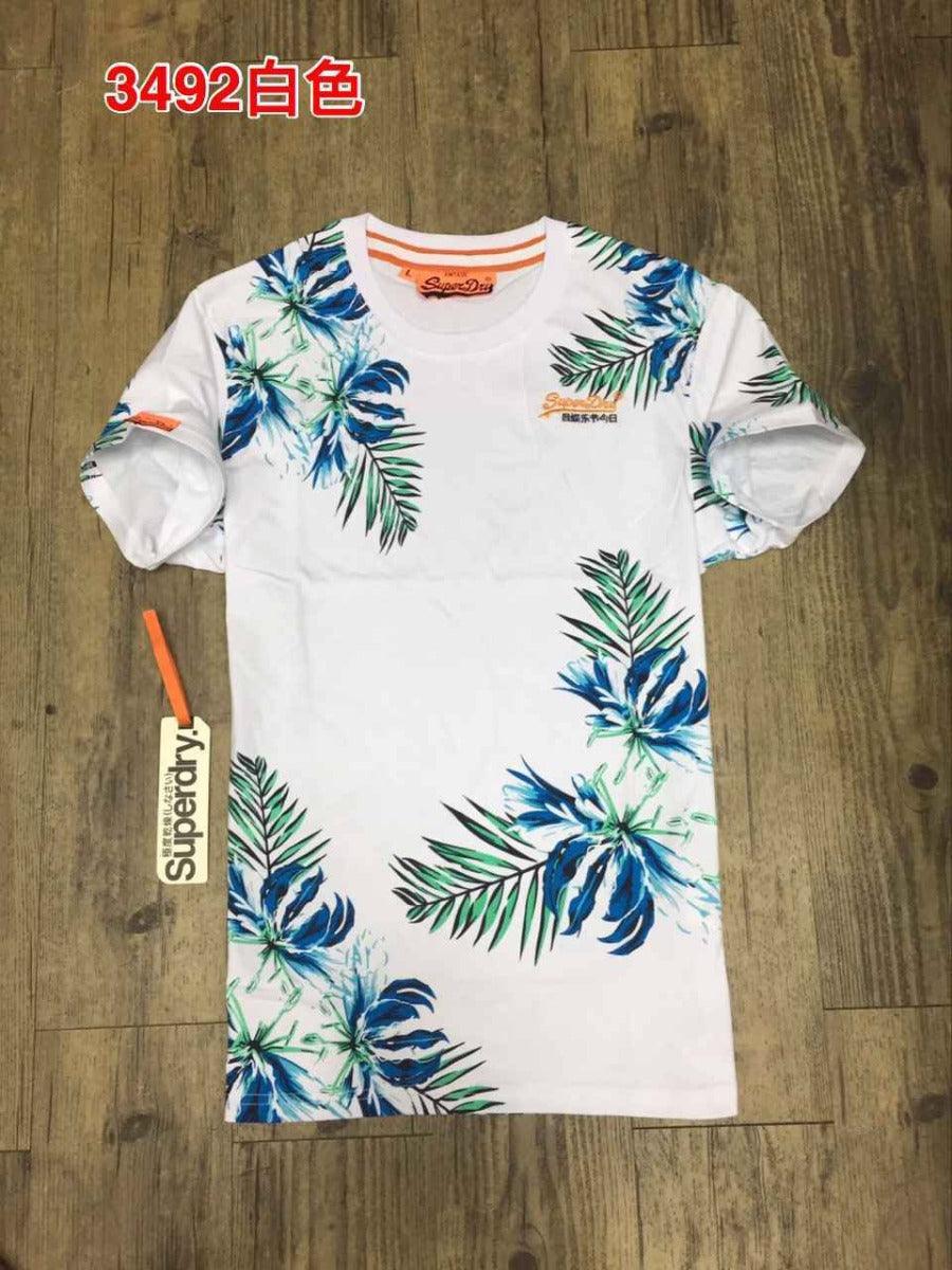 Super Dry Cotton Summerly Fresh Hawaii T-shirt White - Obeezi