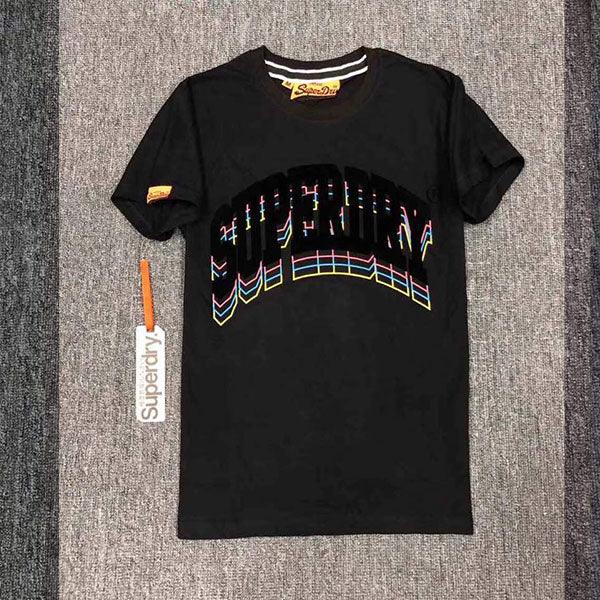 Super Dry Men's T-shirt Suede Print Black - Obeezi