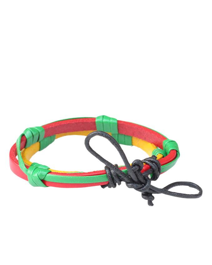 Surfer Hemp Handmade Multi Colored Leather Bracelet - Obeezi.com