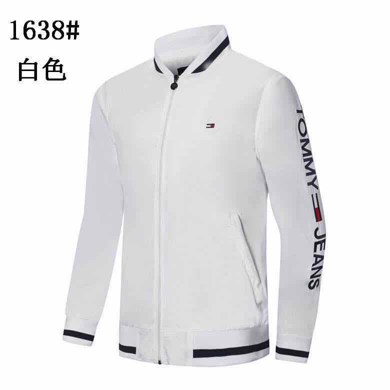 Tommy Hilfiger Blue Collar Strap White Tracksuit - Obeezi