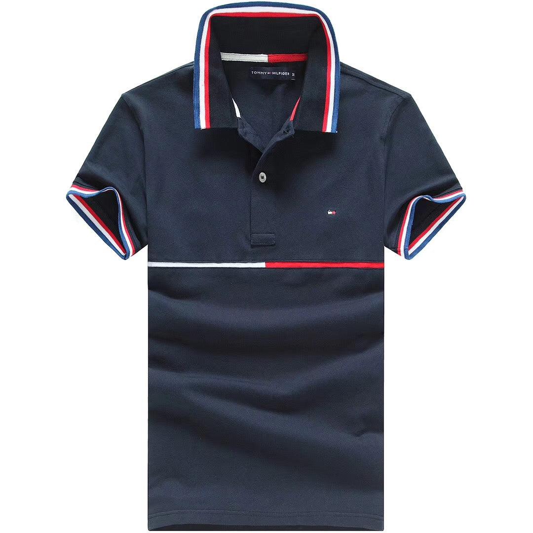 Tommy Hilfiger Classic NavyBlue Short-Sleeve Polo - Obeezi