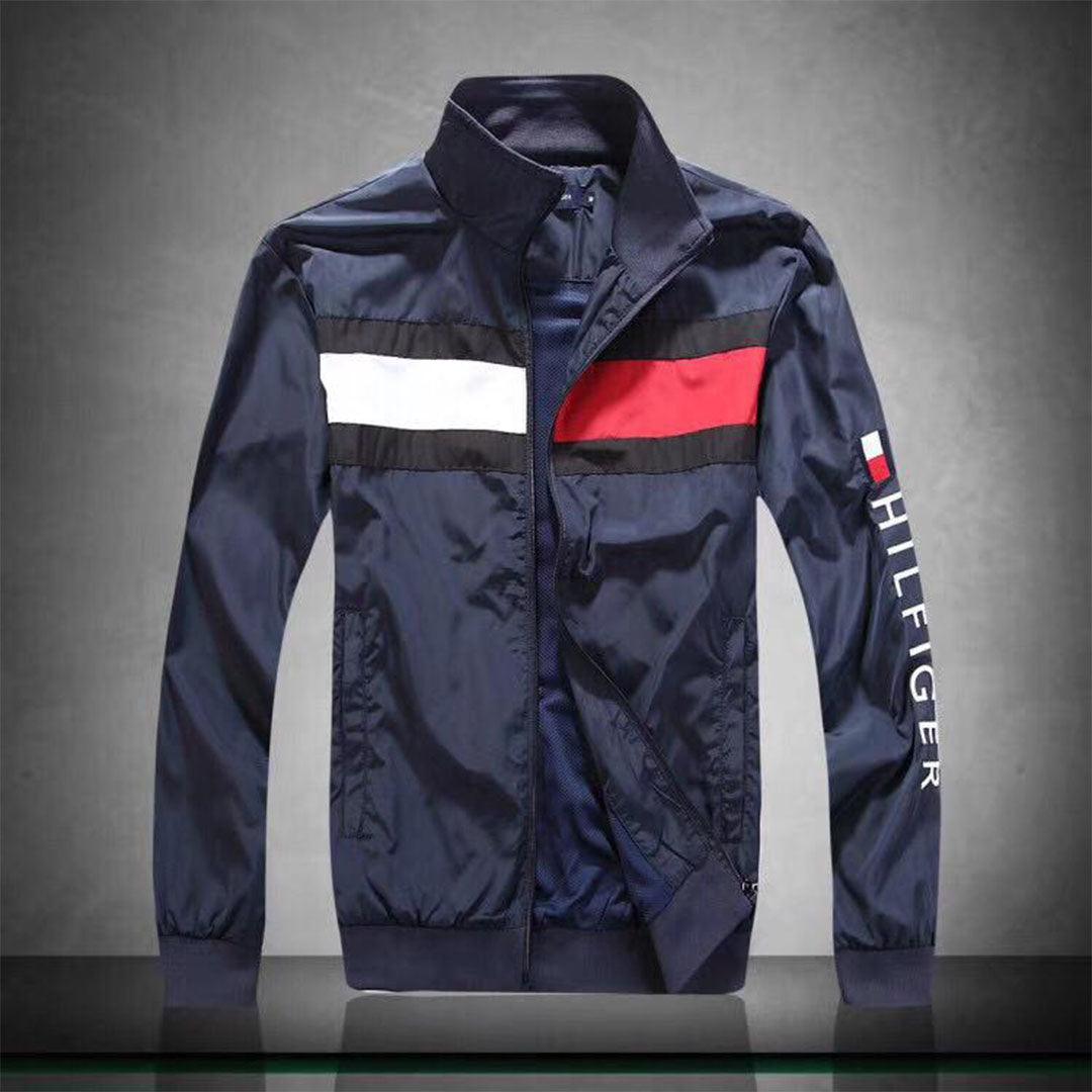 Tommy Hilfiger Flag Knit Tracksuit Jacket- Navy-blue - Obeezi