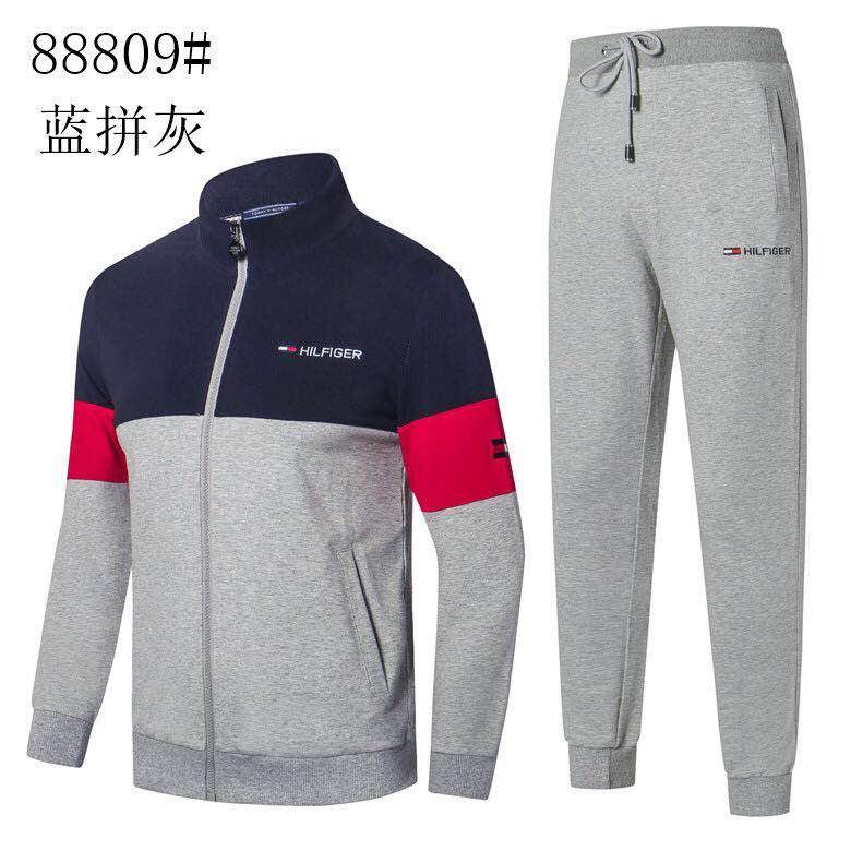 Tommy Hilfiger Simplify Design Navy Blue And Ash Tracksuit - Obeezi