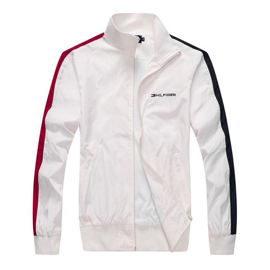 Tommy Hilfiger White Track Jacket - Obeezi