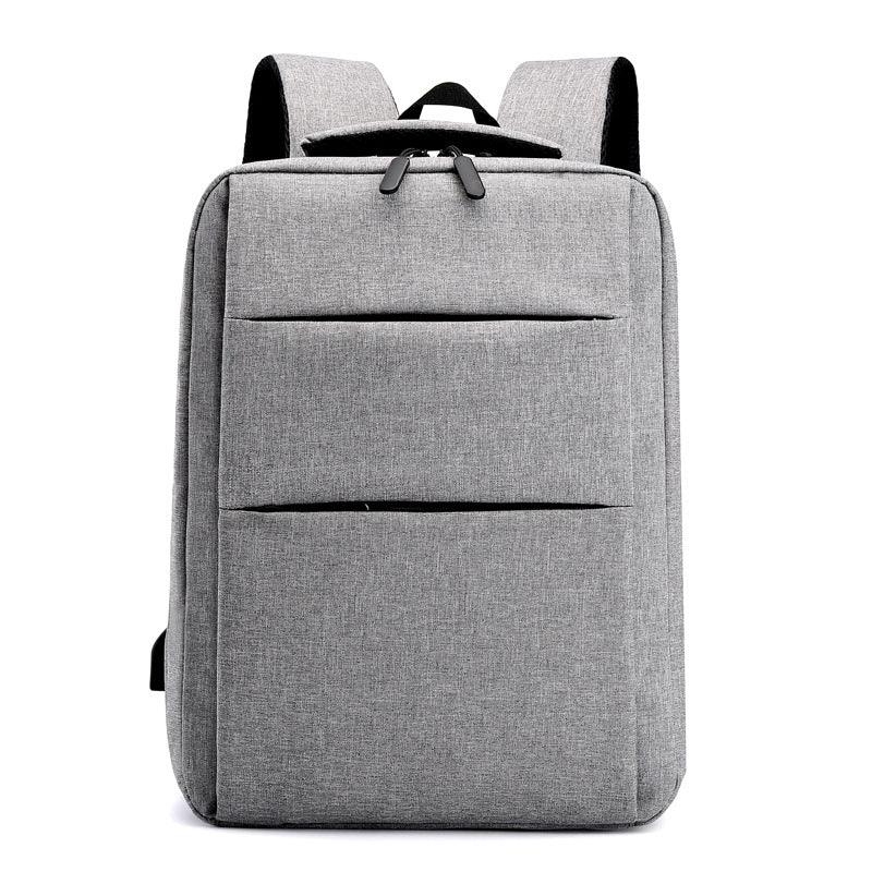 Trendy Oxford Front Double Zipper Designed Business BackPack-Ash - Obeezi.com