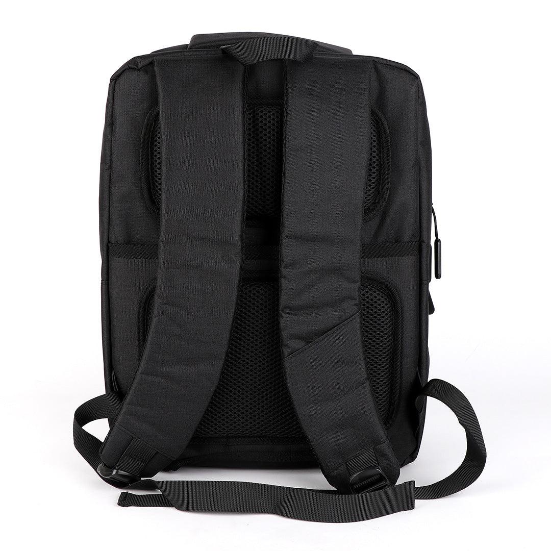 Trendy Oxford Front Double Zipper Designed Business BackPack-Black - Obeezi.com