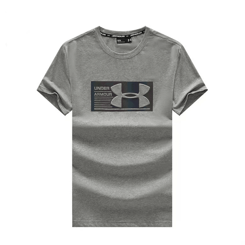 UA Exquisite T-Shirt Bold Front Spark Logo Designed- Ash - Obeezi.com
