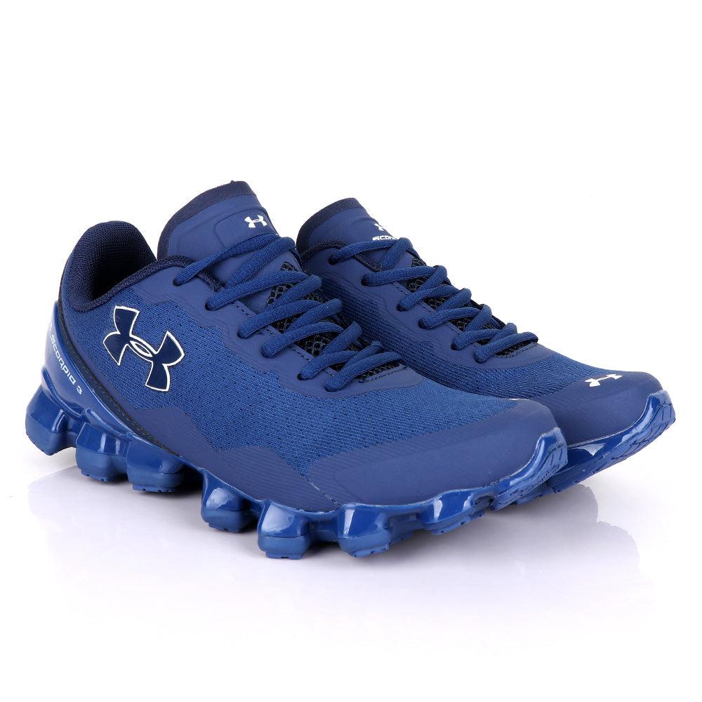 Under Armour Scorpio 3 Navy Blue With White Crest Sneaker - Obeezi