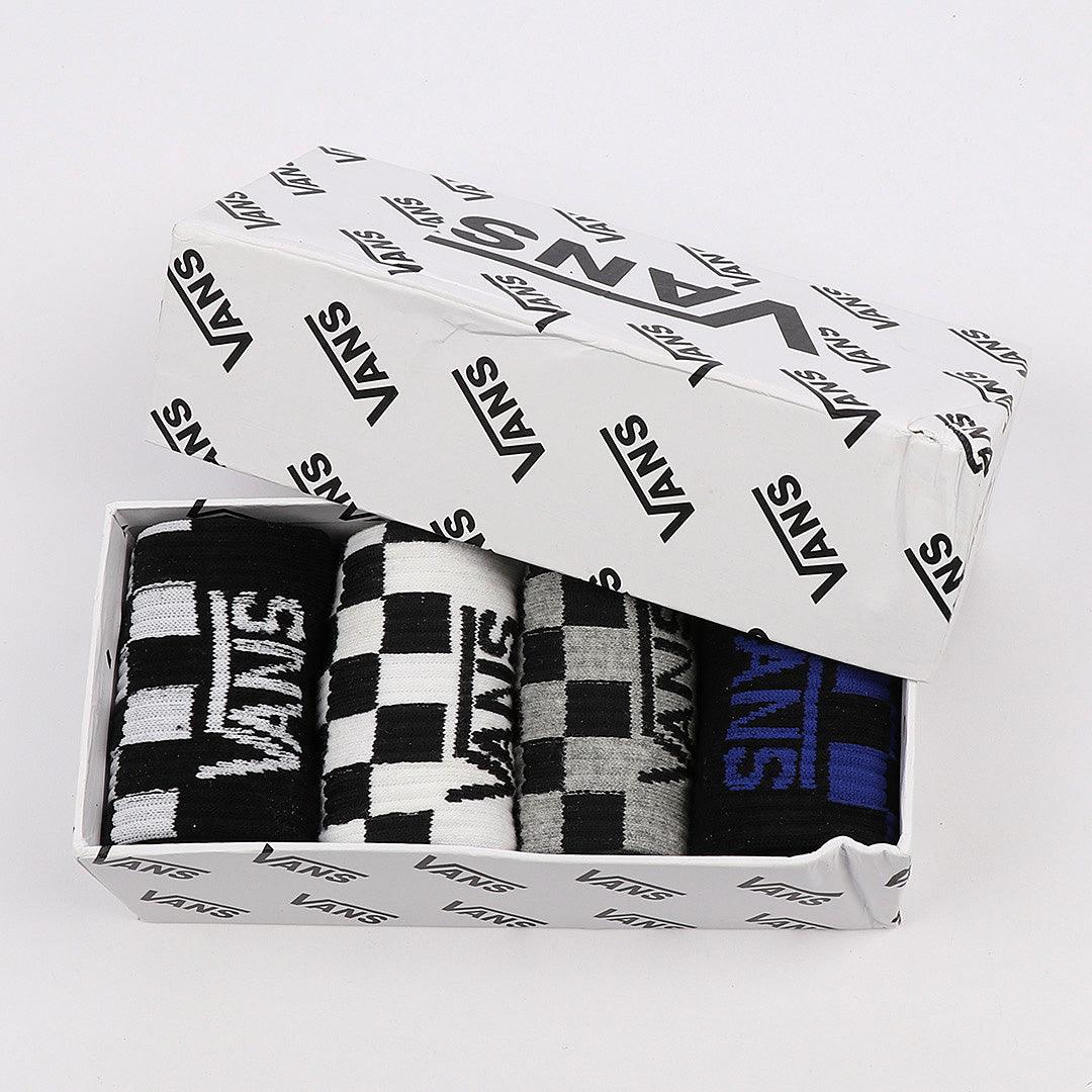 Vans Socks Checkerboard Crew 4 In 1 Pack - Obeezi.com