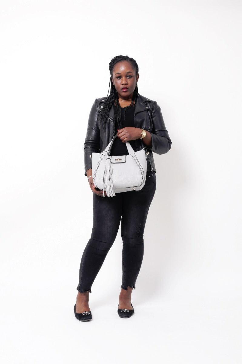 Vintage Classic Weave And Tassels Handbag- Brown - Obeezi.com