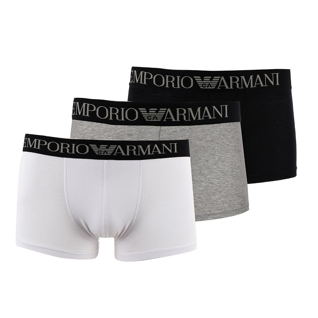 3 IN 1 Pack Black or Blue White and Grey Boxers - Obeezi