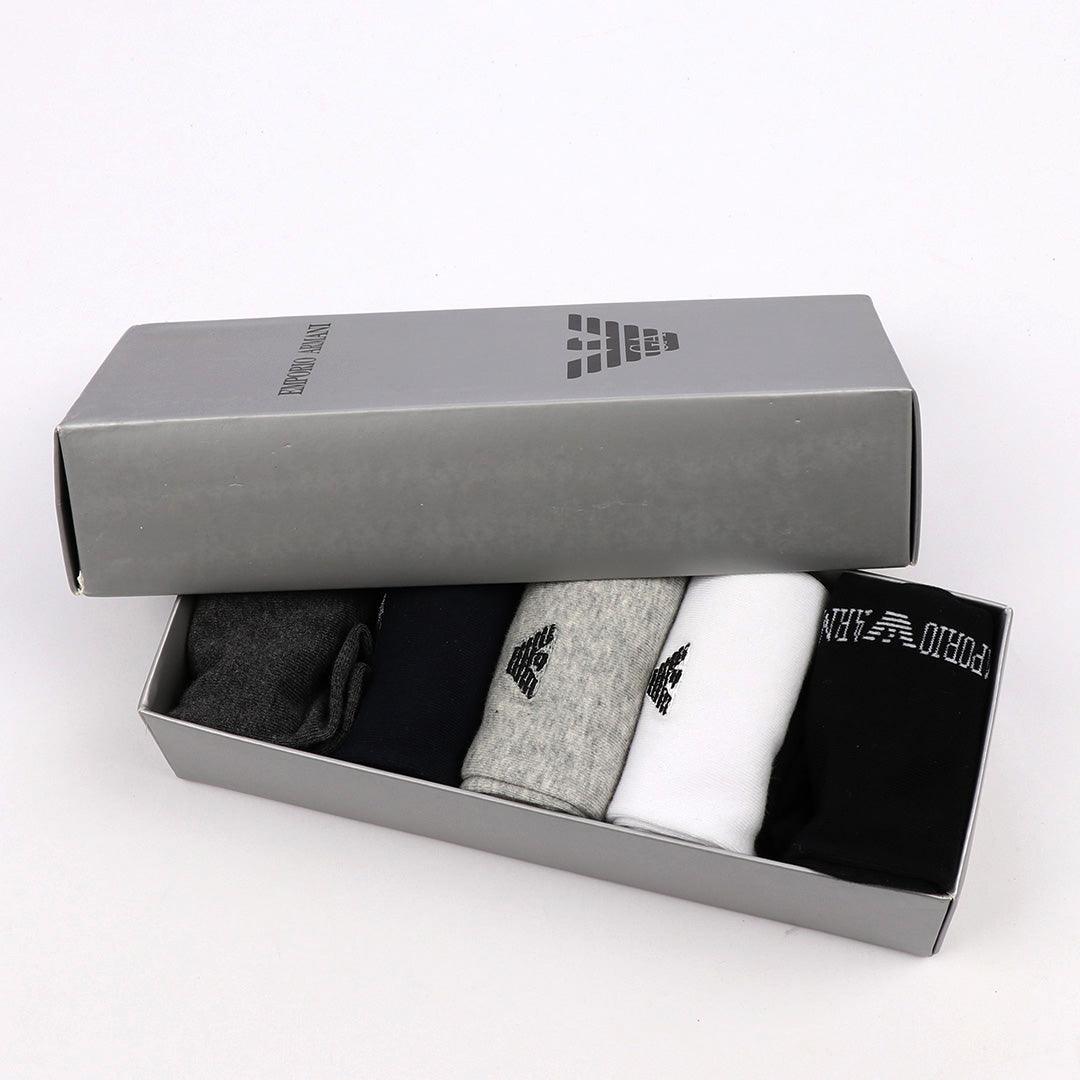 5 in 1 Unique Black Grey Navy Blue Ash White Socks - Obeezi.com