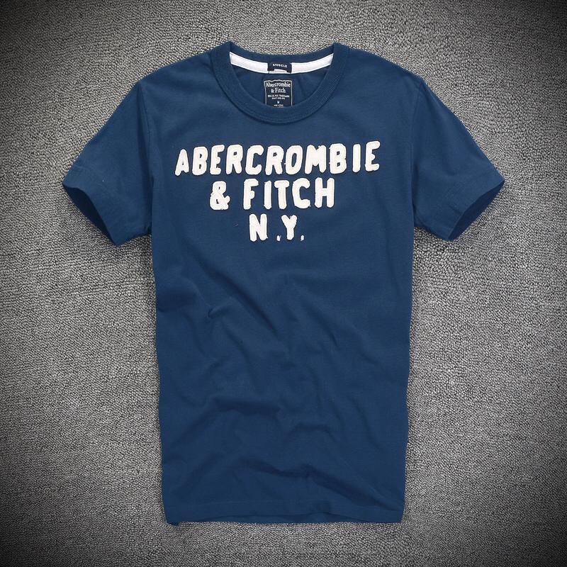 Abercrombie & Fitch Classic Men's Short-sleeve T-shirt -Navy Blue - Obeezi