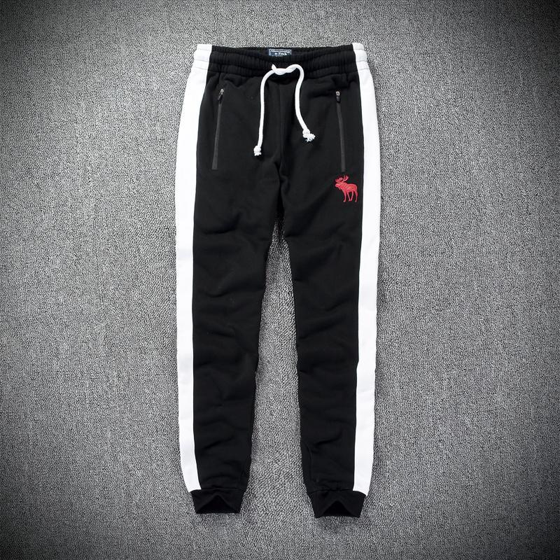 Abercrombie And Fitch Cuff Tapered Joggers-Black - Obeezi