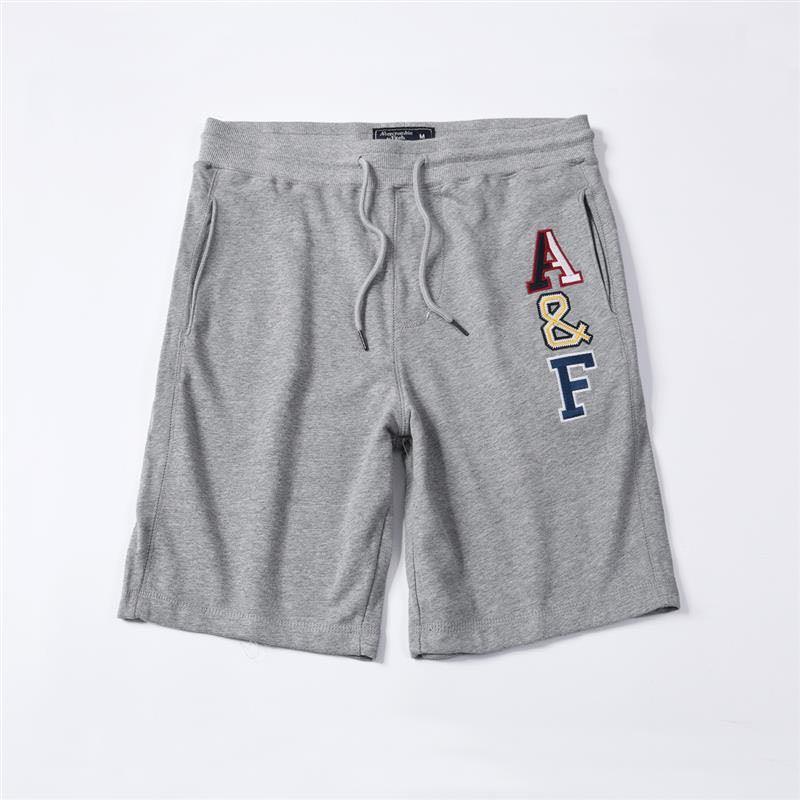 Abercrombie And Fitch Logo Embroidery Elasticated Shorts-Ash - Obeezi