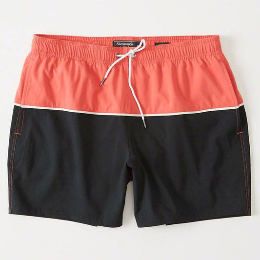Abercrombie and Fitch Men Swimming Short Black and Orange - Obeezi