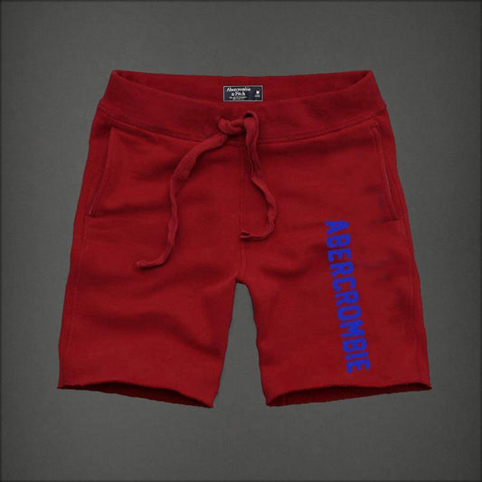 Abercrombie And Fitch With Blue Designer Side Logo Men's Short - Wine - Obeezi