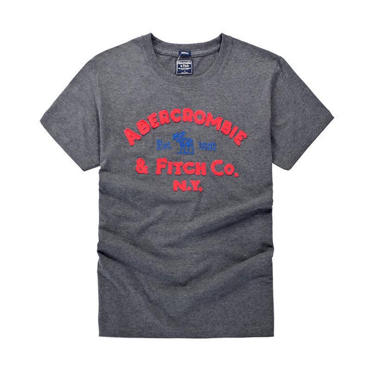 Abercrombie Fitch Co NY 1892 With Red Design T shirt - Ash - Obeezi