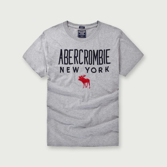 Aberrcrombie New York with Red Horse Logo-Grey - Obeezi