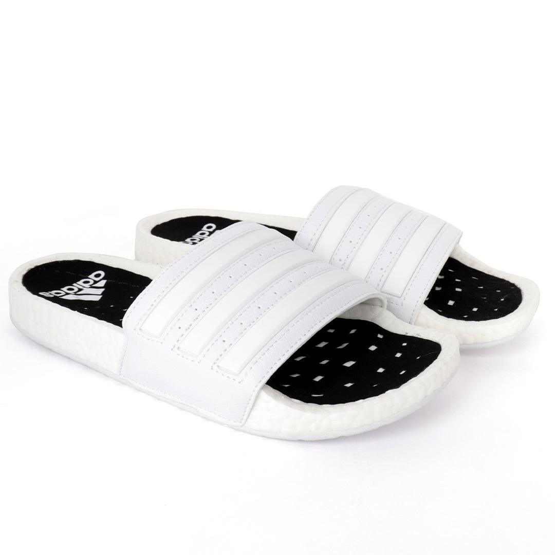 AD Adilette Boost Men's Lightweight Breathable Slide-White - Obeezi.com