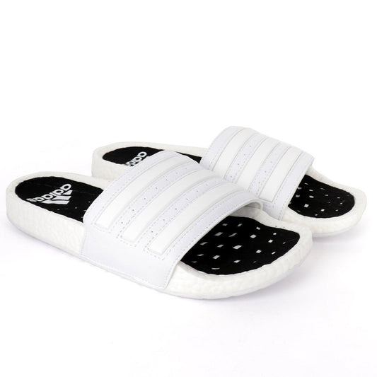 AD Adilette Boost Men's Lightweight Breathable Slide-White - Obeezi.com