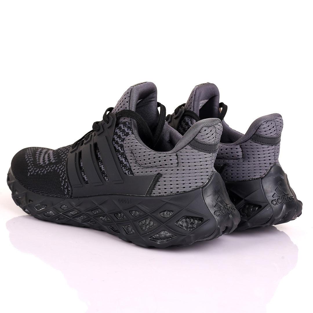 AD Boost Black And Grey Men's Running Sneakers - Obeezi.com