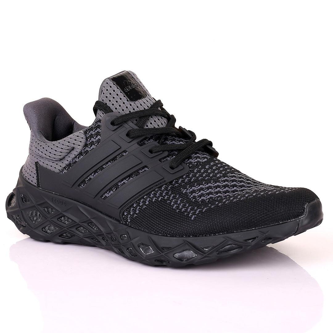 AD Boost Black And Grey Men's Running Sneakers - Obeezi.com