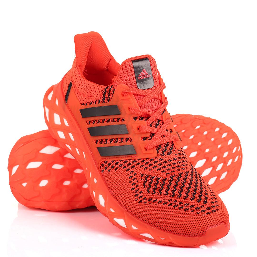 AD Boost Red And Black Men's Running Sneakers - Obeezi.com