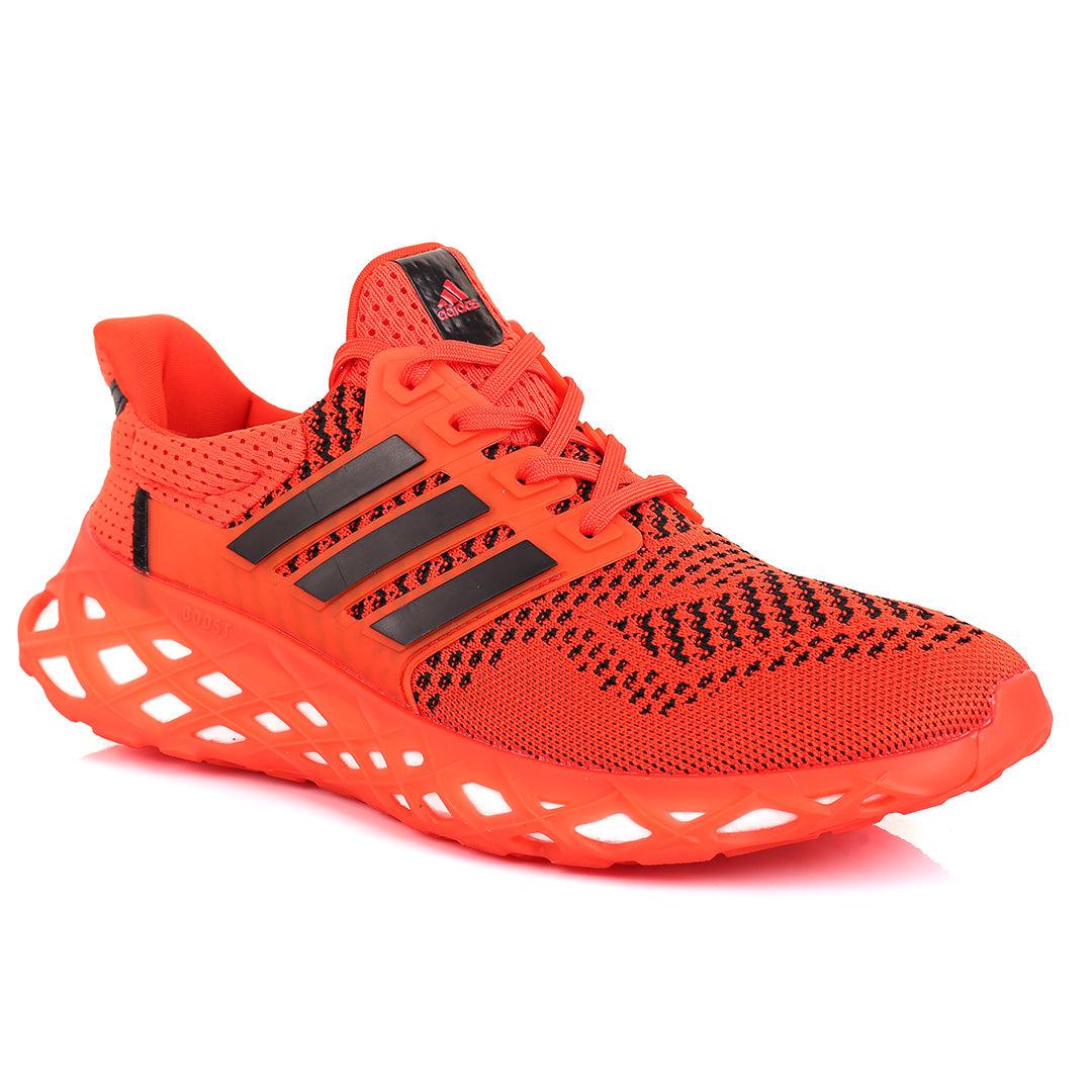 AD Boost Red And Black Men's Running Sneakers - Obeezi.com