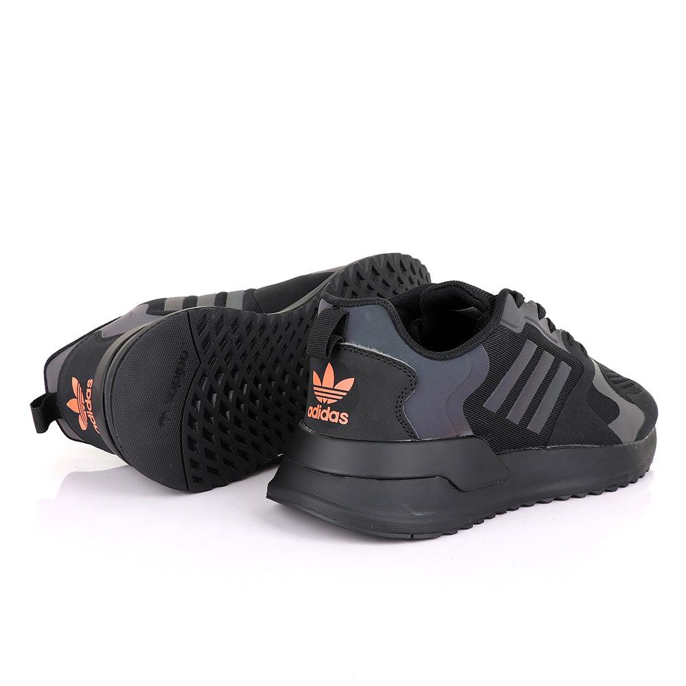 Ad Brand 3 Stripes Black Sneakers - Obeezi