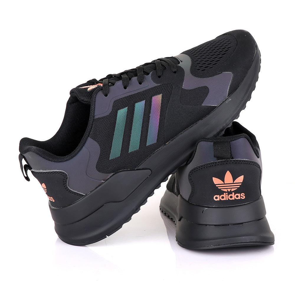 Ad Brand 3 Stripes Black Sneakers - Obeezi